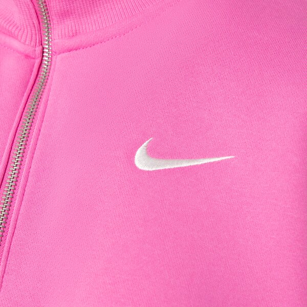 Дамски суичър NIKE СУИТЧЪР СЪС ЗАКОПЧАВАНЕ   W NSW PHNX FLC QZ CROP dq5767-675 цвят розов