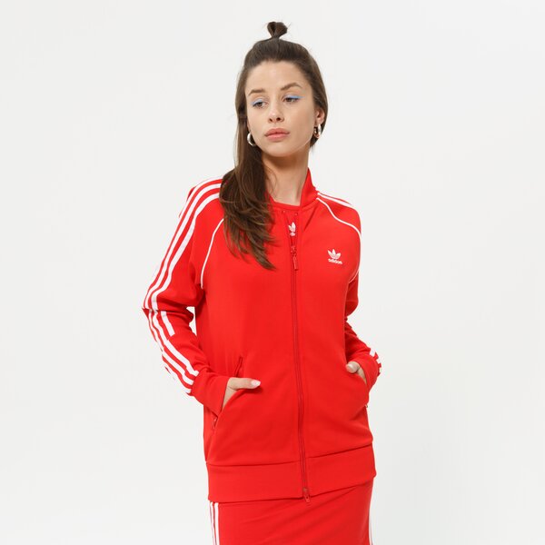 Дамски суичър ADIDAS СУИТЧЪР СЪС ЗАКОПЧАВАНЕ SST TRACKТОП PB he9562 цвят червен