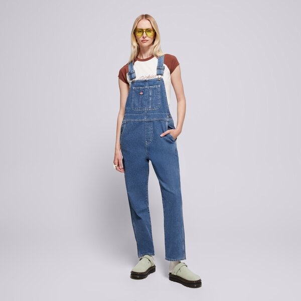 Дамски панталони DICKIES ПАНТАЛОНИ DICKIES CLASSIC DENIM BIB W dk0a4xycclb1 цвят син