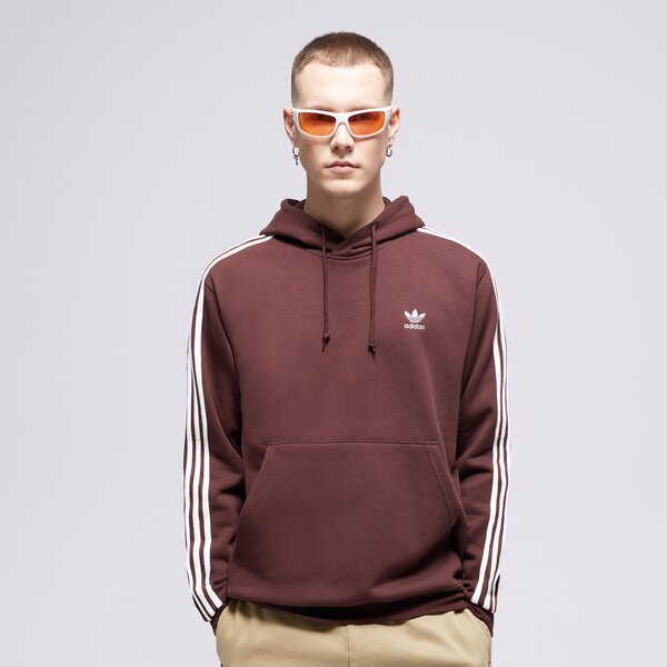 Мъжки суичър ADIDAS СУИТЧЪР С КАЧУЛКА 3-STRIPES HOODY ii5768 цвят кафяв