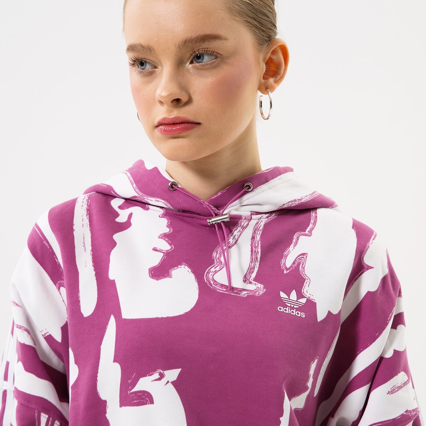 Дамски суичър ADIDAS СУИТЧЪР С КАЧУЛКА HOODIE hk5196 цвят розов