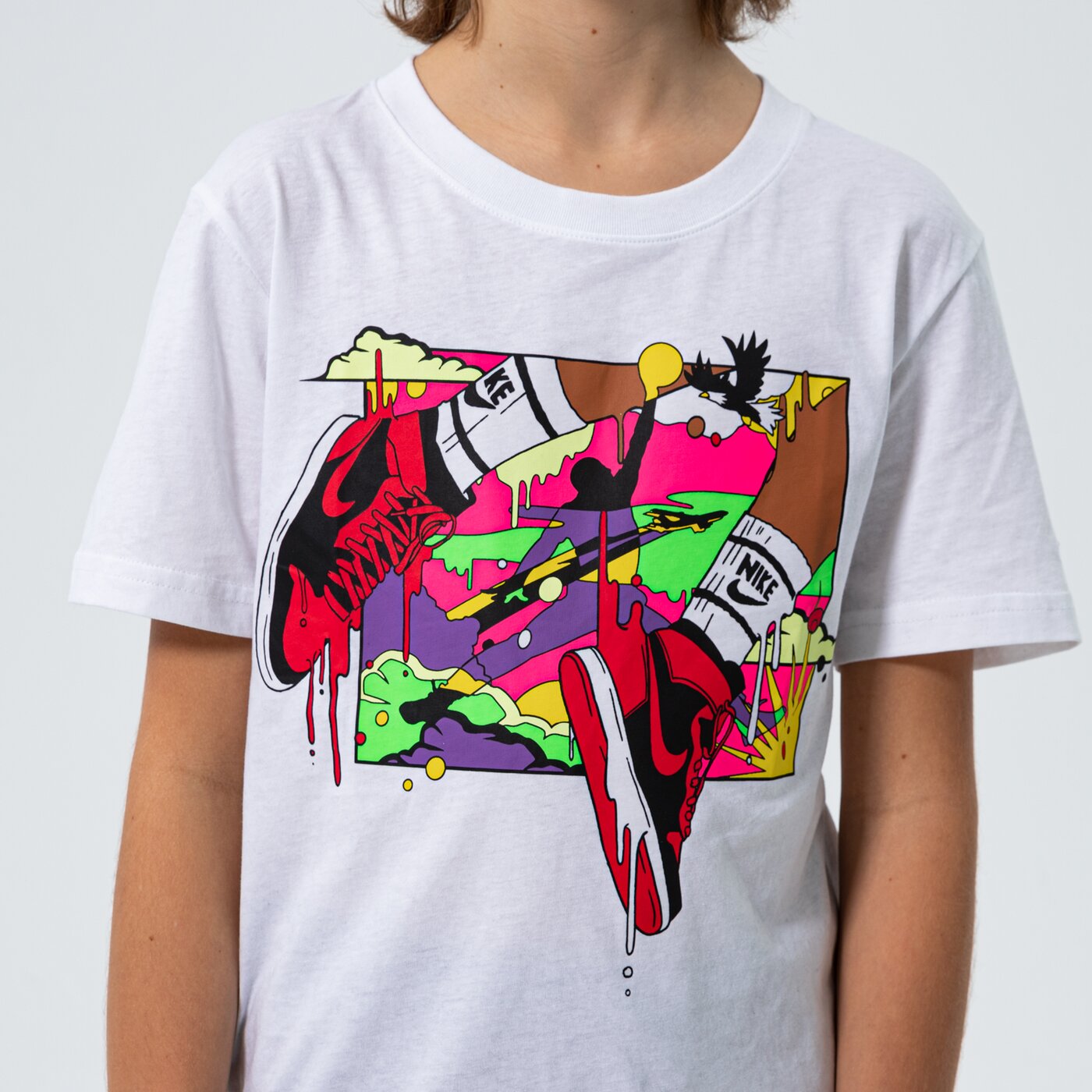 Детска тениска NIKE TSHIRT BOY 95b091001 цвят бял