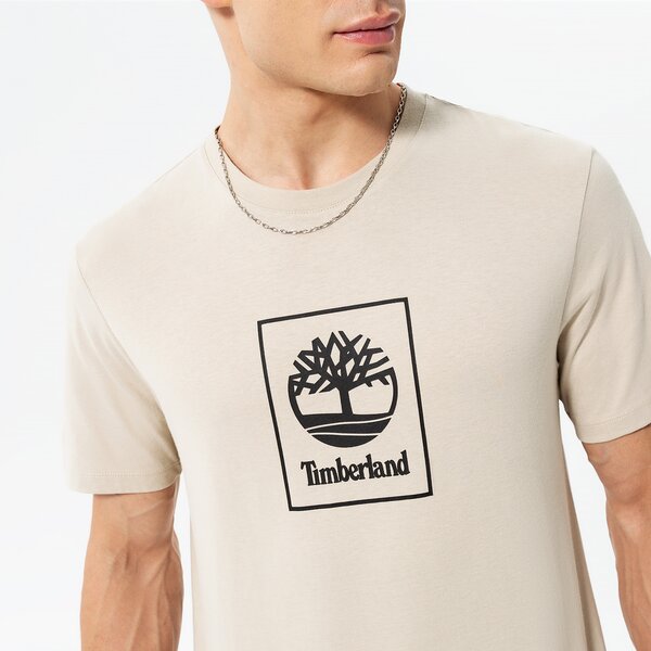 Мъжка тениска TIMBERLAND ТЕНИСКА STACK LOGO TEE ISLAND FOSSIL tb0a5zh1cy21 цвят бежов