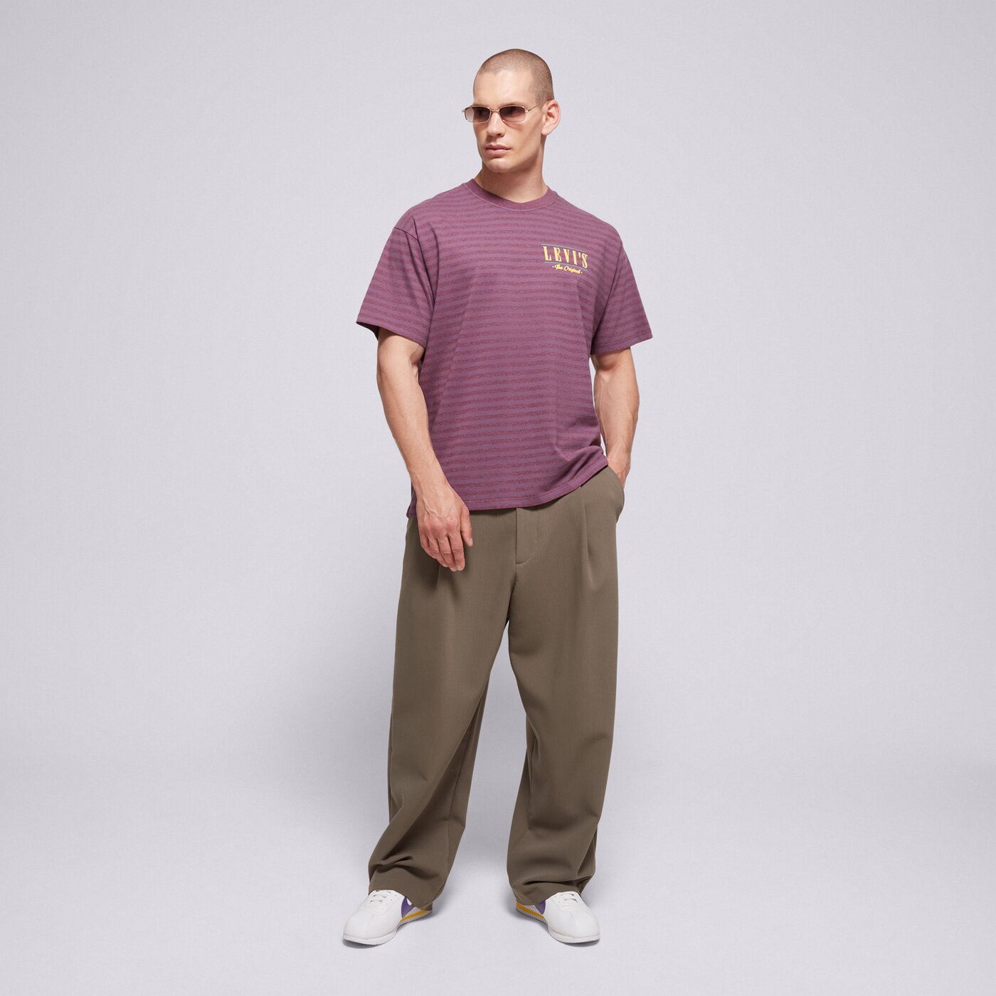 Мъжка тениска LEVI'S ТЕНИСКА VINTAGE FIT GRAPHIC TEE GREYS 87373-0345 цвят виолетов
