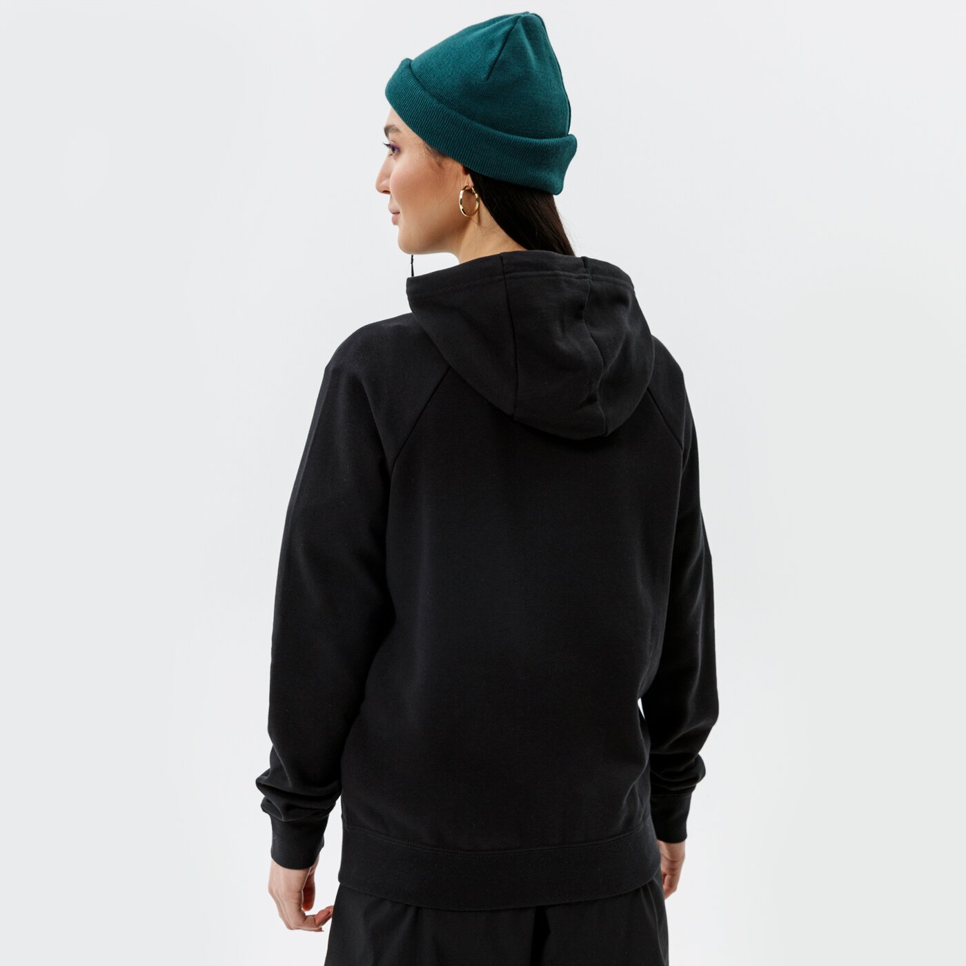 Дамски суичър NIKE СУИТЧЪР СЪС ЗАКОПЧАВАНЕ С КАЧУЛКА NIKE SPORTSWEAR ESSEN bv4122-010 цвят черен