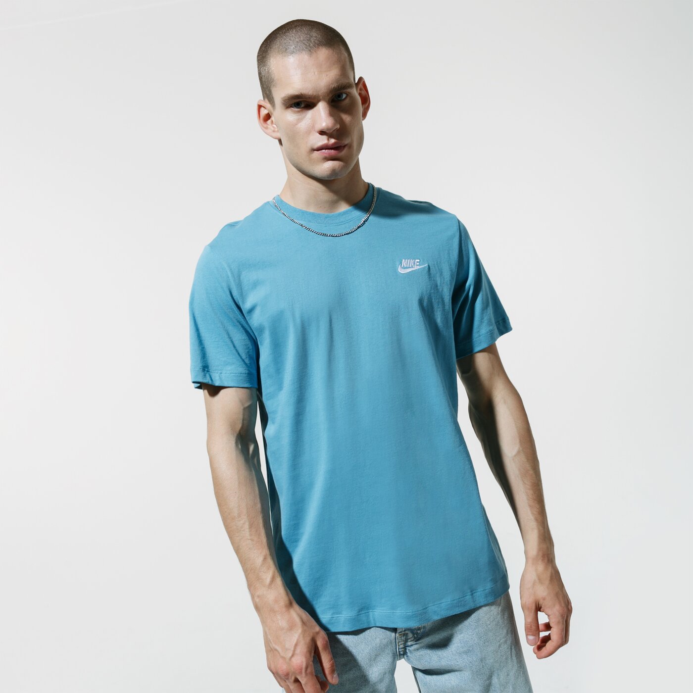 Мъжка тениска NIKE ТЕНИСКА SPORTSWEAR CLUB ar4997-424 цвят син