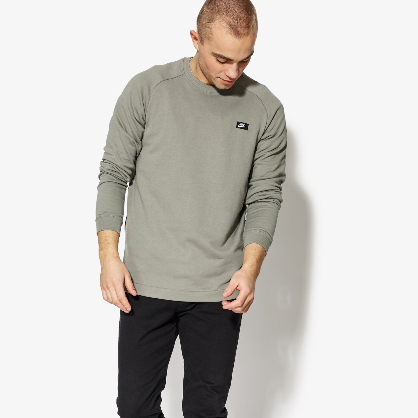 Мъжки суичър NIKE СУИТЧЪР M NSW MODERN CRW FT 805126-004 цвят зелен