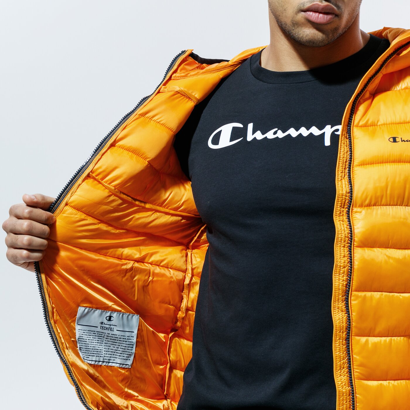 Мъжко зимно яке CHAMPION ЯКЕ ЗИМНО HOODED JACKET 214869ol012 цвят горчица