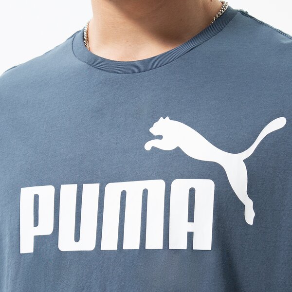 Мъжка тениска PUMA ТЕНИСКА ESS LOGO TEE (S) 586667 10 цвят тъмносин