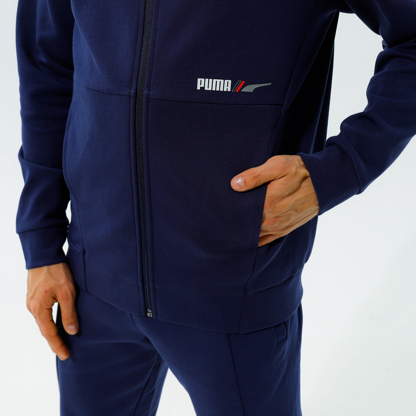 Мъжки суичър PUMA СУИТЧЪР СЪС ЗАКОПЧАВАНЕ RAD/CAL   FZ DK   PEACOAT PEACO 58938806 цвят тъмносин