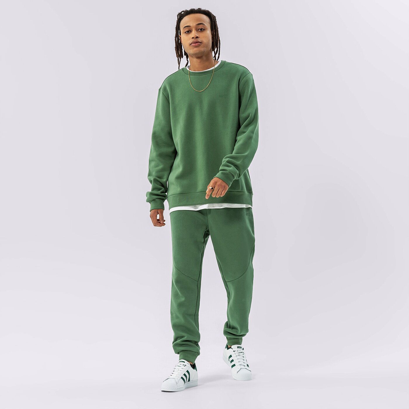 Мъжки суичър CONFRONT СУИТЧЪР CONFRONT CREW MINI LOGO cf322blm92003 цвят зелен