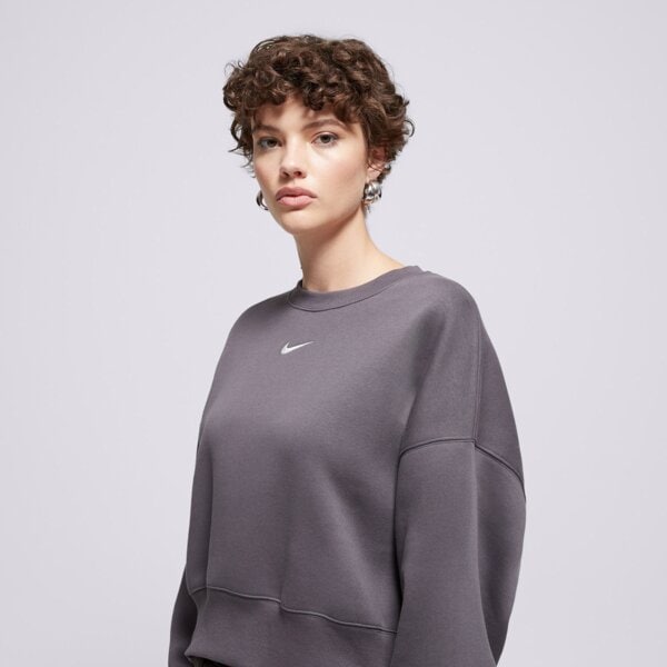 Дамски суичър NIKE СУИТЧЪР W NSW PHNX FLC OOS CREW dq5761-036 цвят сив