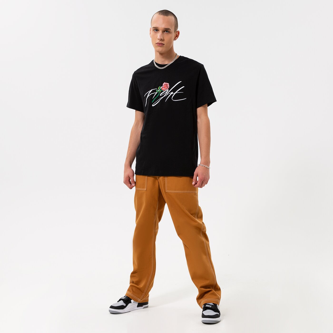 Мъжка тениска JORDAN ТЕНИСКА M J BRAND SORRY GX SS CREW dq7390-010 цвят черен