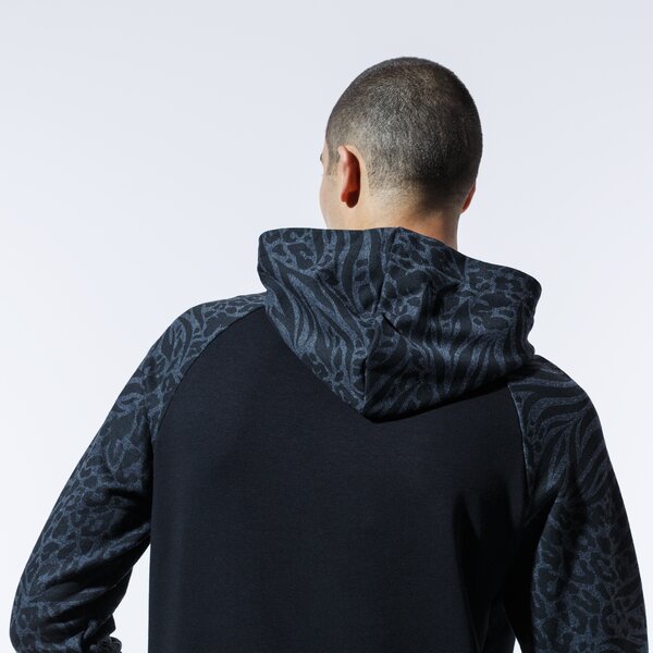 Мъжки суичър NEW ERA СУИТЧЪР С КАЧУЛКА NBA PRINT PANEL HOODY BOSCEL BLK 12369774 цвят черен
