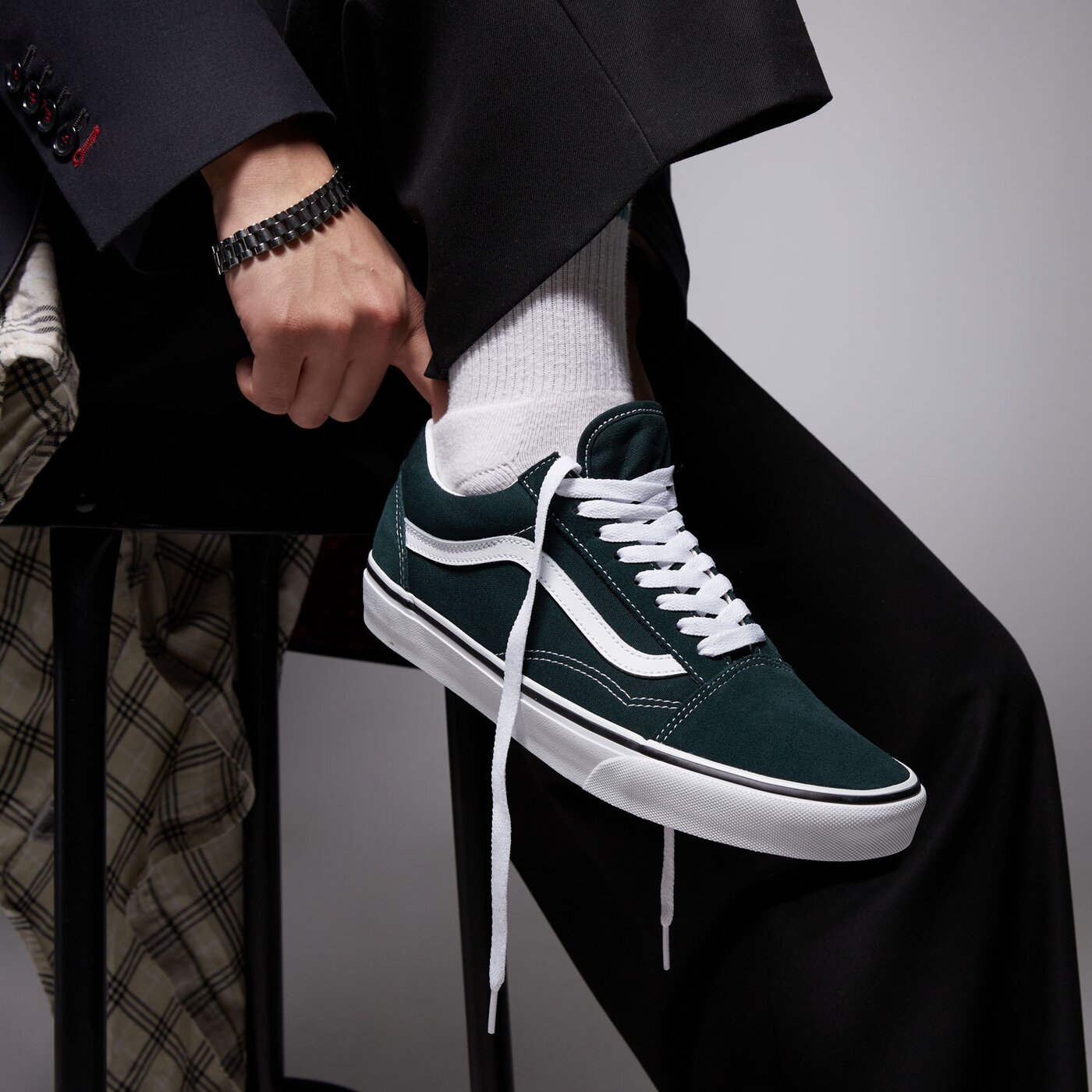 Мъжки маратонки VANS OLD SKOOL  vn000d7zprm цвят зелен