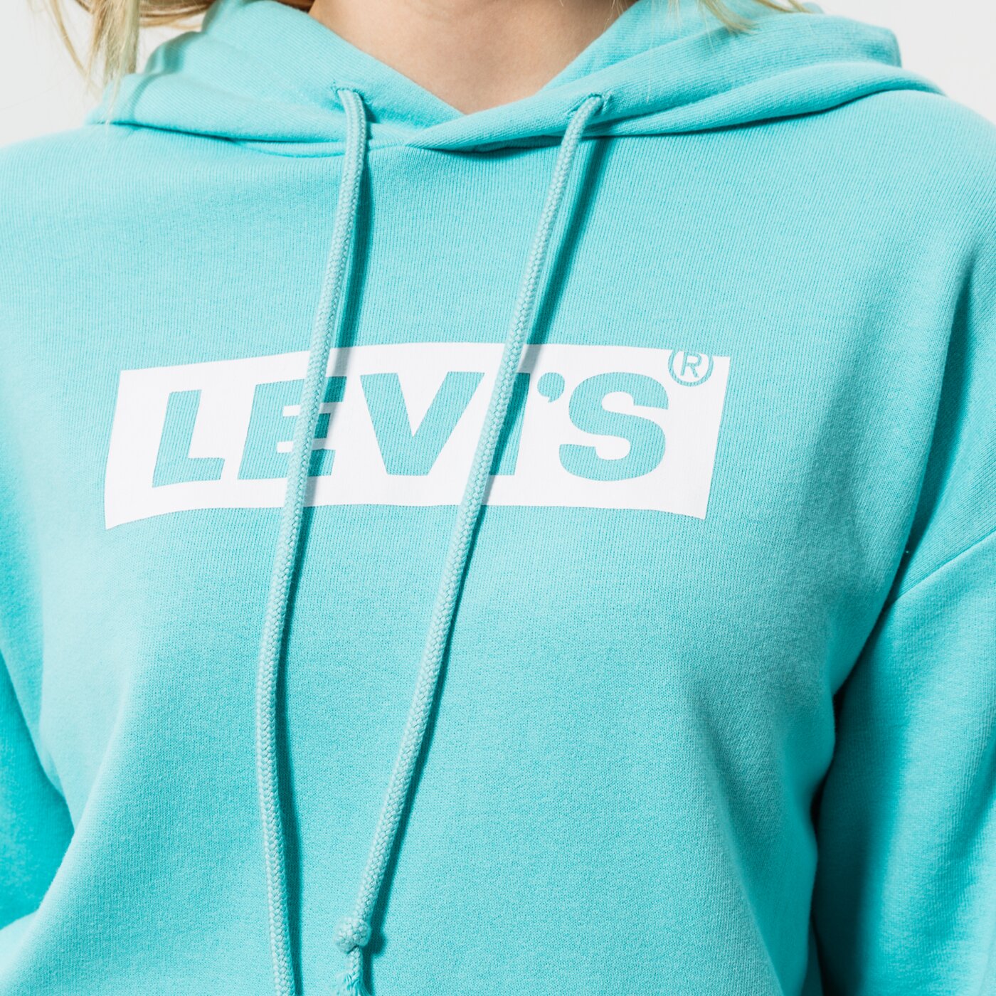 Дамски суичър LEVI'S СУИТЧЪР С КАЧУЛКА GRAPHIC STANDARD HOODIE 18487-0136 цвят син