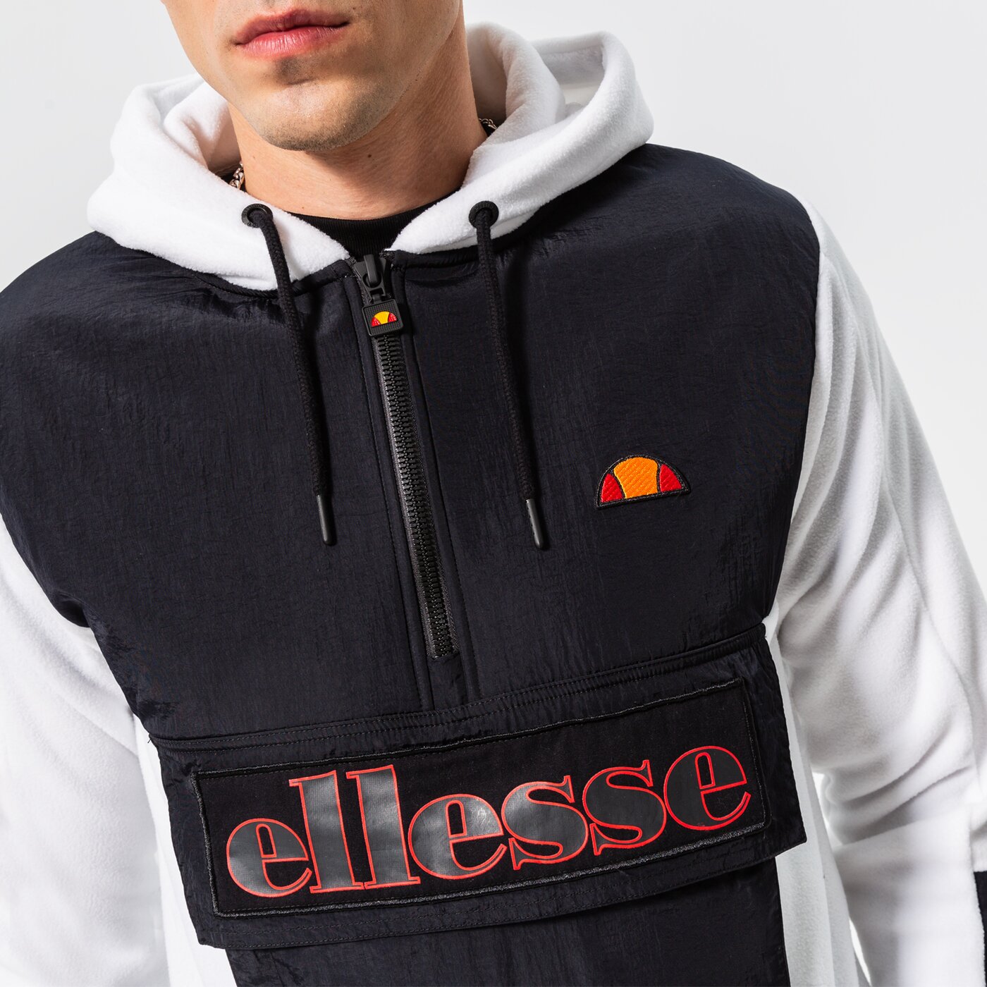 Мъжко зимно яке ELLESSE ЯКЕ LEGNO 1/2 ZIP HOODY WHT shl07433908 цвят бял