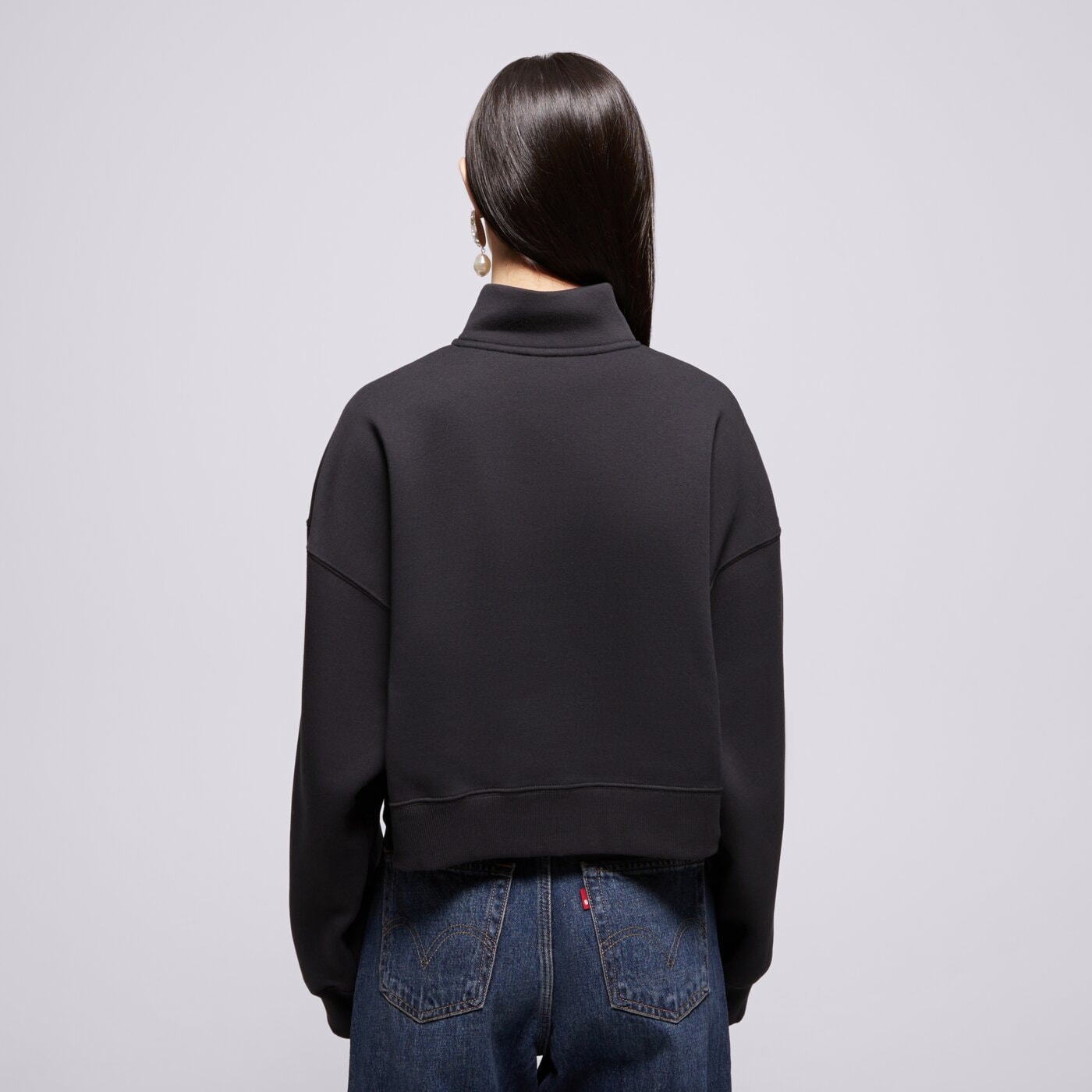 Дамски суичър JORDAN СУИТЧЪР СЪС ЗАКОПЧАВАНЕ W J BRK FLC QZ ТОП ih2391-010 цвят черен