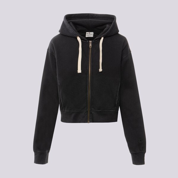 Дамски суичър CHAMPION СУИТЧЪР С КАЧУЛКА HOODED SWEATSHIRT 117631kk001 цвят черен