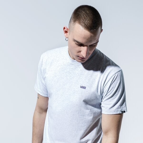 Мъжка тениска VANS ТЕНИСКА MN LEFT CHEST LOGO TEE ASH HEATHER/HELIOTROPE vn0a3czeyky1 цвят сив