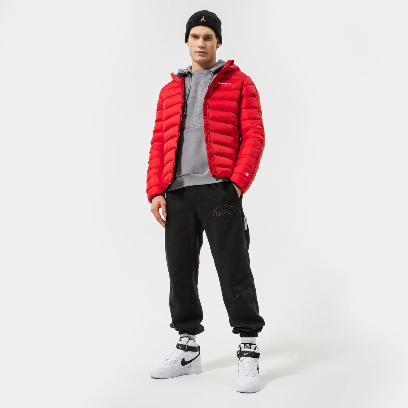 Мъжки суичър NIKE СУИТЧЪР С КАЧУЛКА BKN M NK PO FLC CTS STMT NBA db1516-002 цвят сив