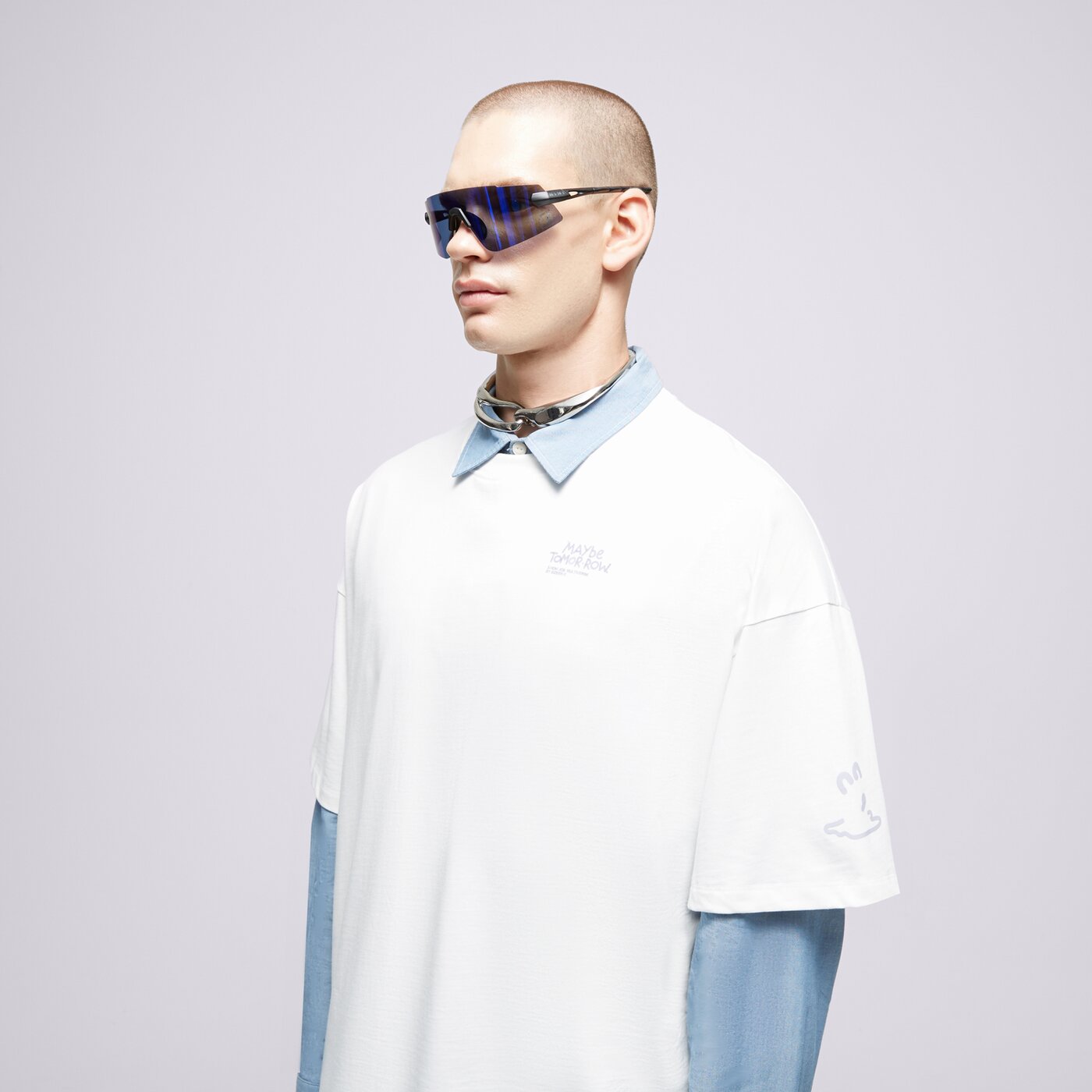 Мъжка тениска S.NOW JOB SIZEER ТЕНИСКА “MAYBE” NATURAL WHITE si123tsu50001 цвят бял