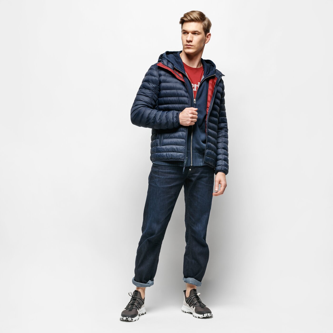 Мъжко преходно яке TIMBERLAND ЯКЕ AXIS PEAK HOODED JKT tb0a1xtq4331 цвят тъмносин