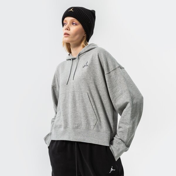 Дамски суичър JORDAN СУИТЧЪР С КАЧУЛКА W J ESSEN FLC HOODIE CORE dn4570-063 цвят сив