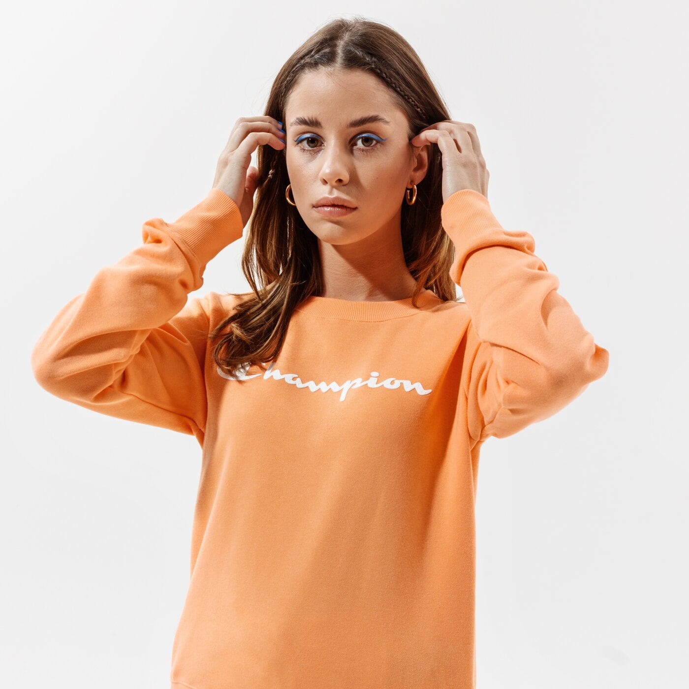 Дамски суичър CHAMPION СУИТЧЪР CREWNECK SWEATSHIRT 112585ps122 цвят оранжев