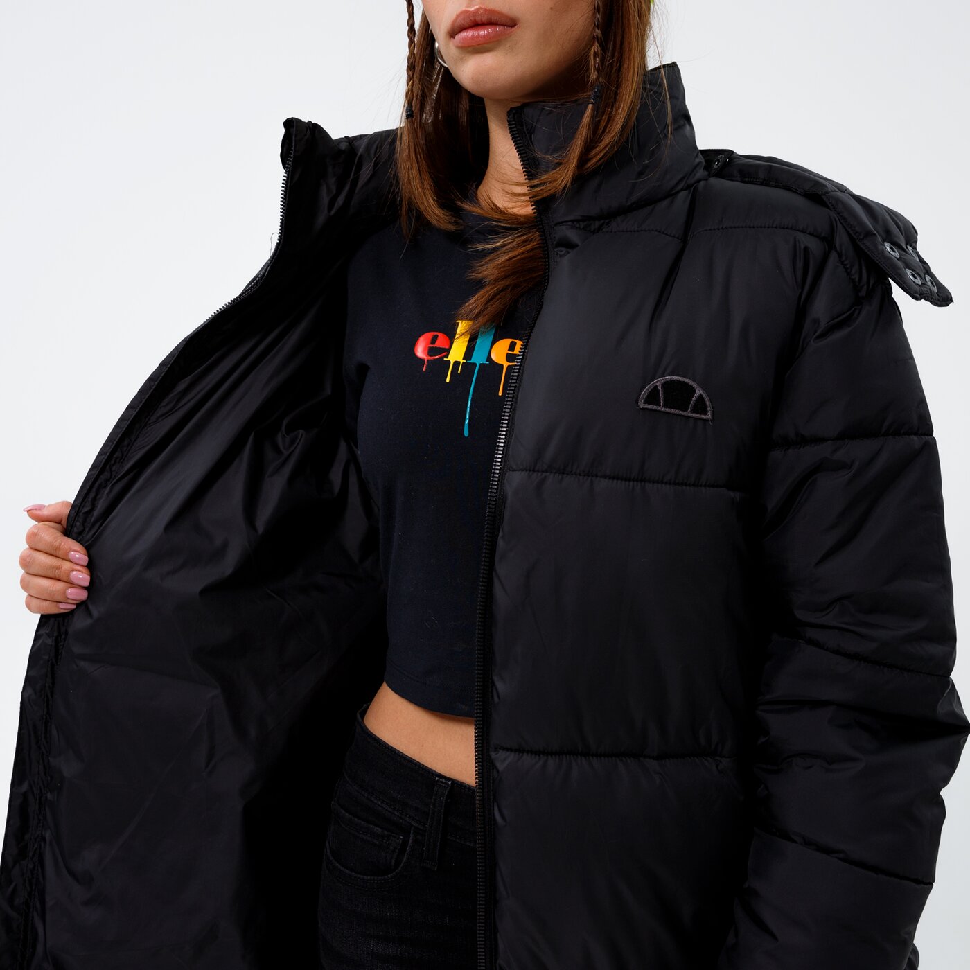 Дамско зимно яке ELLESSE ЯКЕ DEEP PADDED JACKET BLK sgl13407011 цвят черен