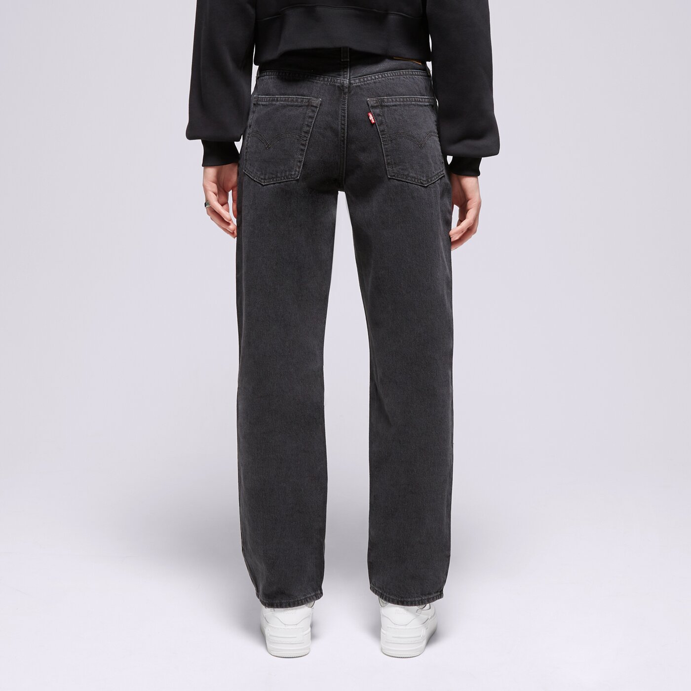 Дамски панталони LEVI'S ПАНТАЛОНИ 94 BAGGY BLACKS a3510-0000 цвят черен