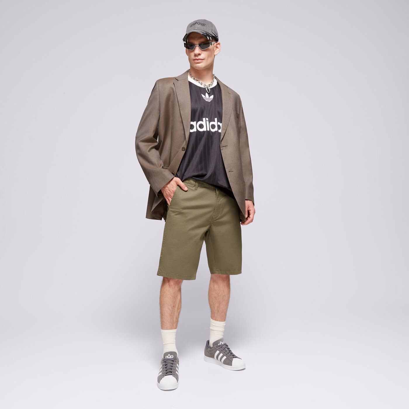 Мъжки къси панталони ELEMENT ШОРТИ HOWLAND CLASSIC elyws00104-gqm0 цвят каки