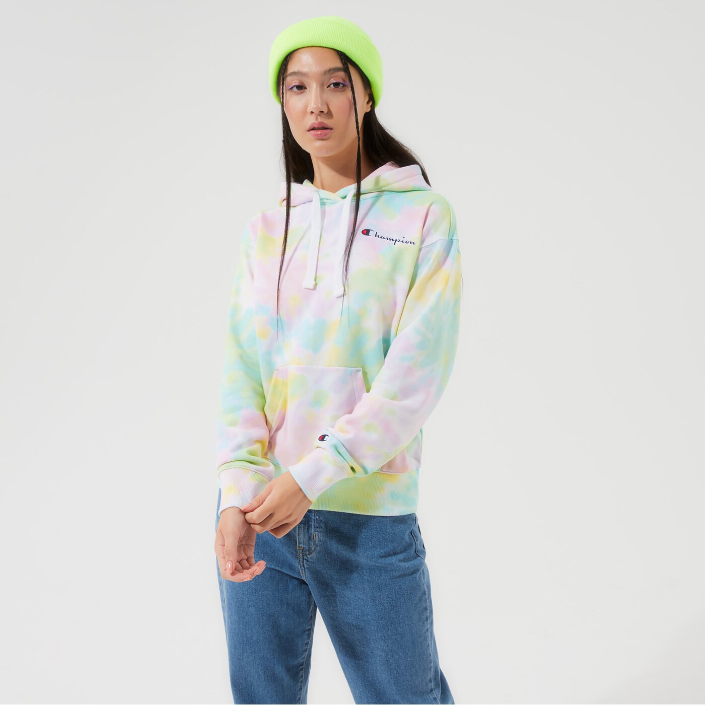 Дамски суичър CHAMPION СУИТЧЪР С КАЧУЛКА HOODED SWEATSHIRT 113934wl002 цвят многоцветен