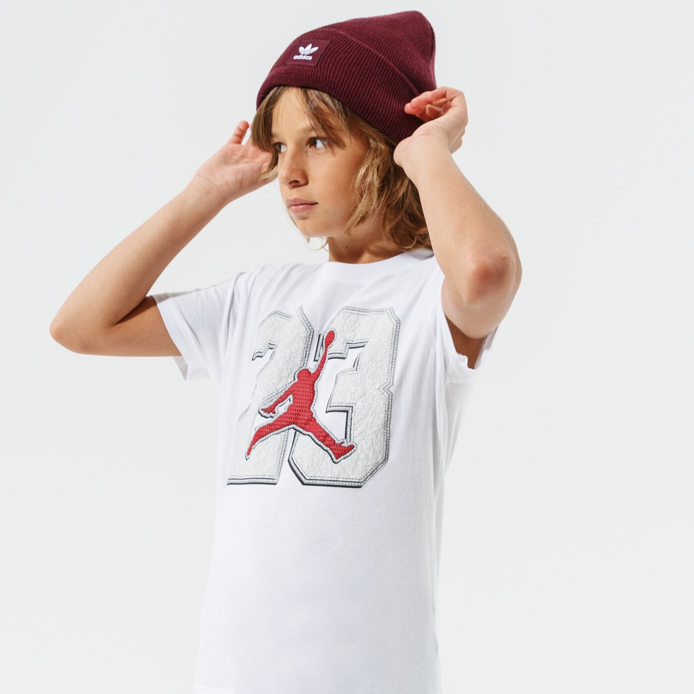 Детска тениска JORDAN ТЕНИСКА 23 GAME TIME BOY 95a639-001 цвят бял