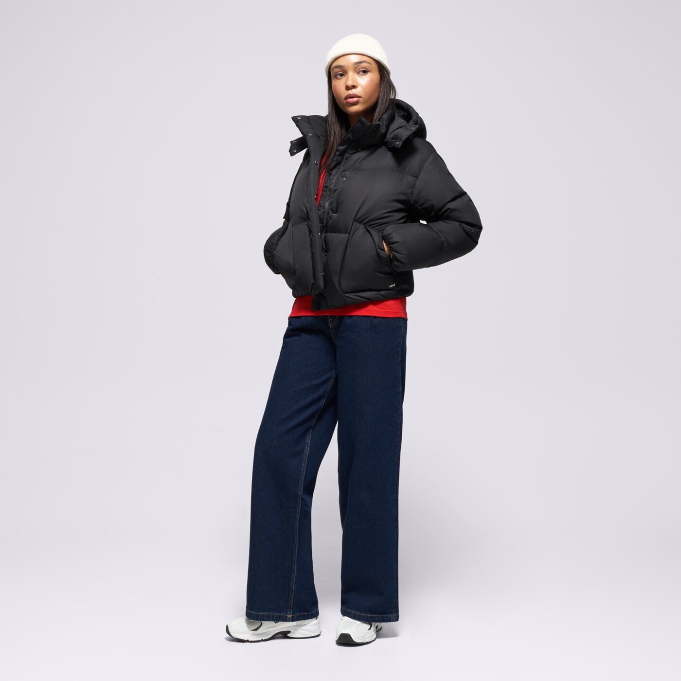 Дамско зимно яке LEVI'S ЯКЕ ЗИМНО WESTERN BUBBLE SHORTIE BLACK  003md-0001 цвят черен