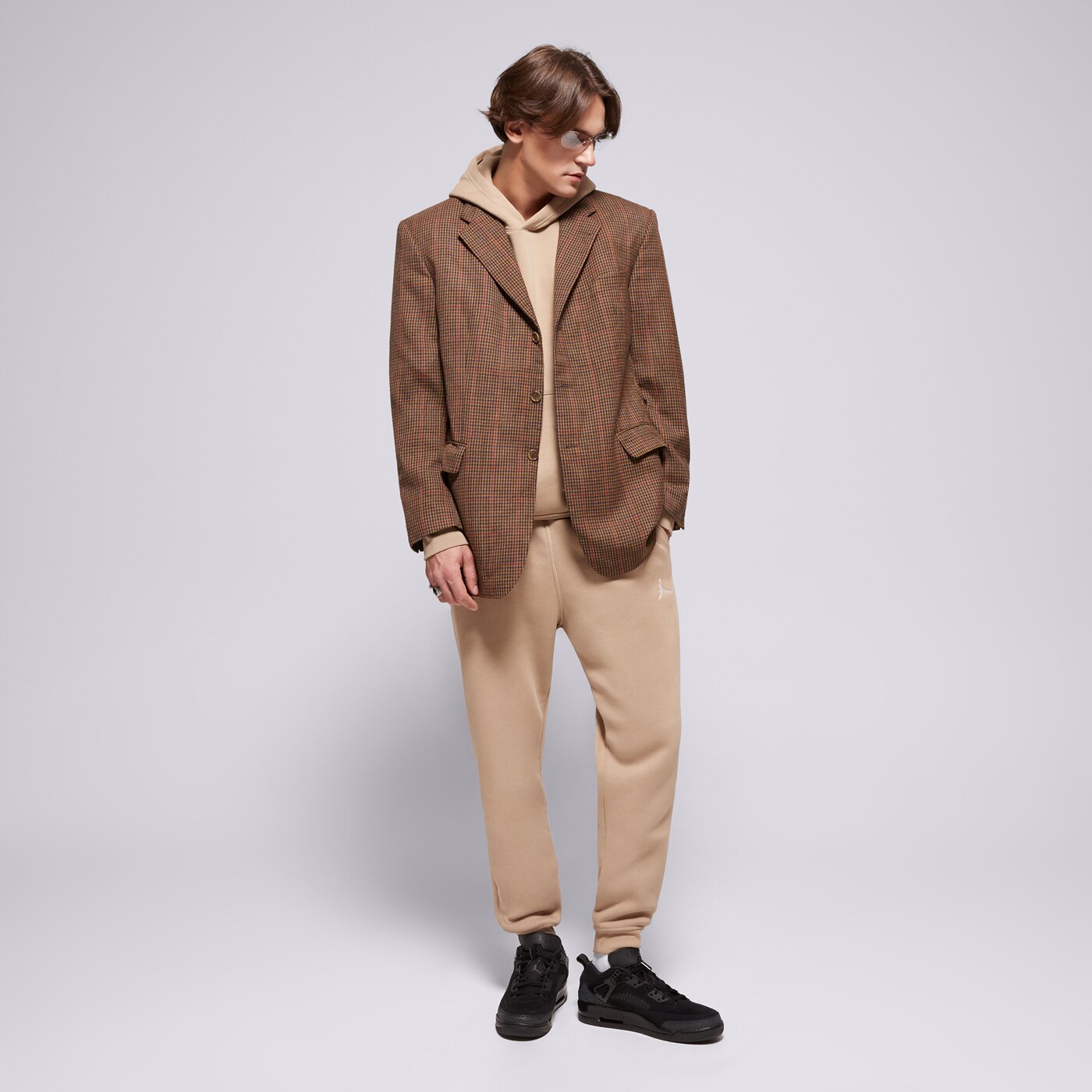 Мъжки суичър JORDAN СУИТЧЪР С КАЧУЛКА BROOKLYN fv7281-257 цвят бежов