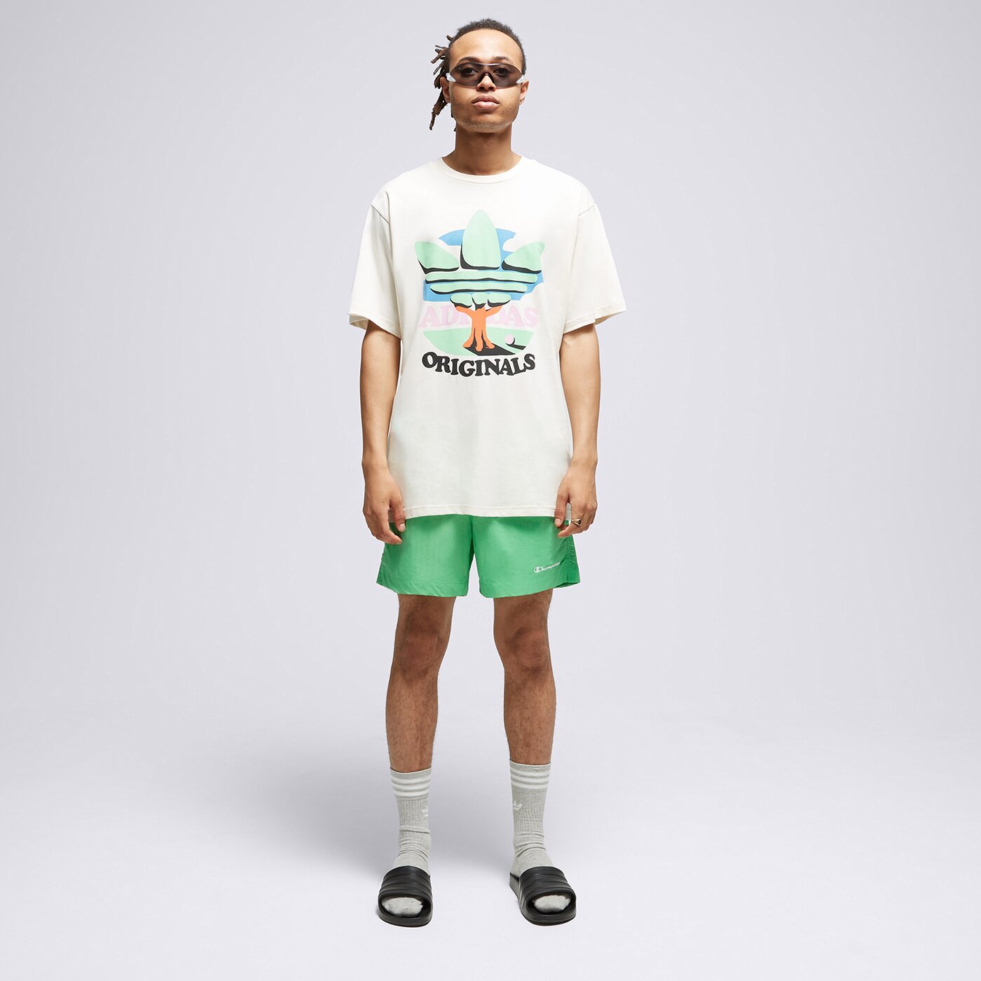 Мъжки къси панталони CHAMPION ШОРТИ BEACHSHORT 216069gs024 цвят зелен