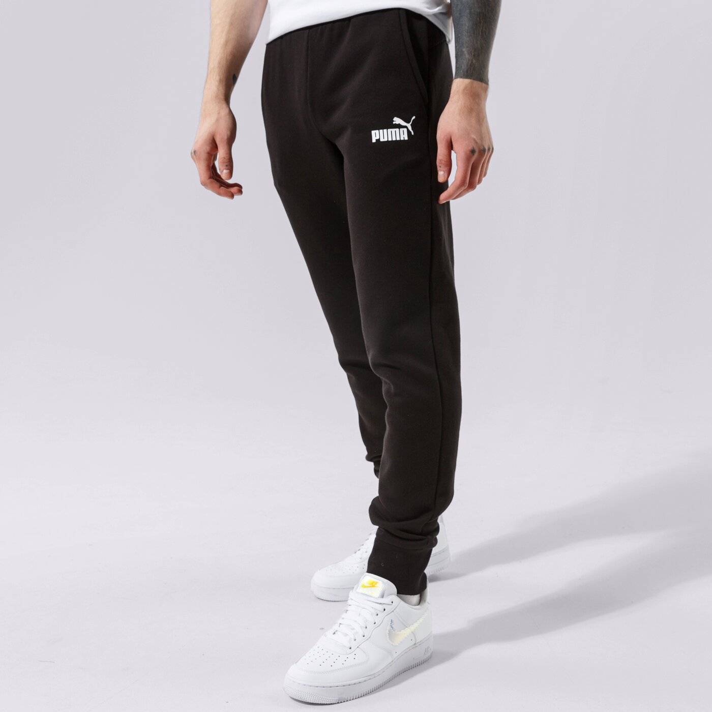 Мъжки панталони PUMA ПАНТАЛОНИ ESS LOGO PANTS FL CL - PUMA BLACK 58671401 цвят черен