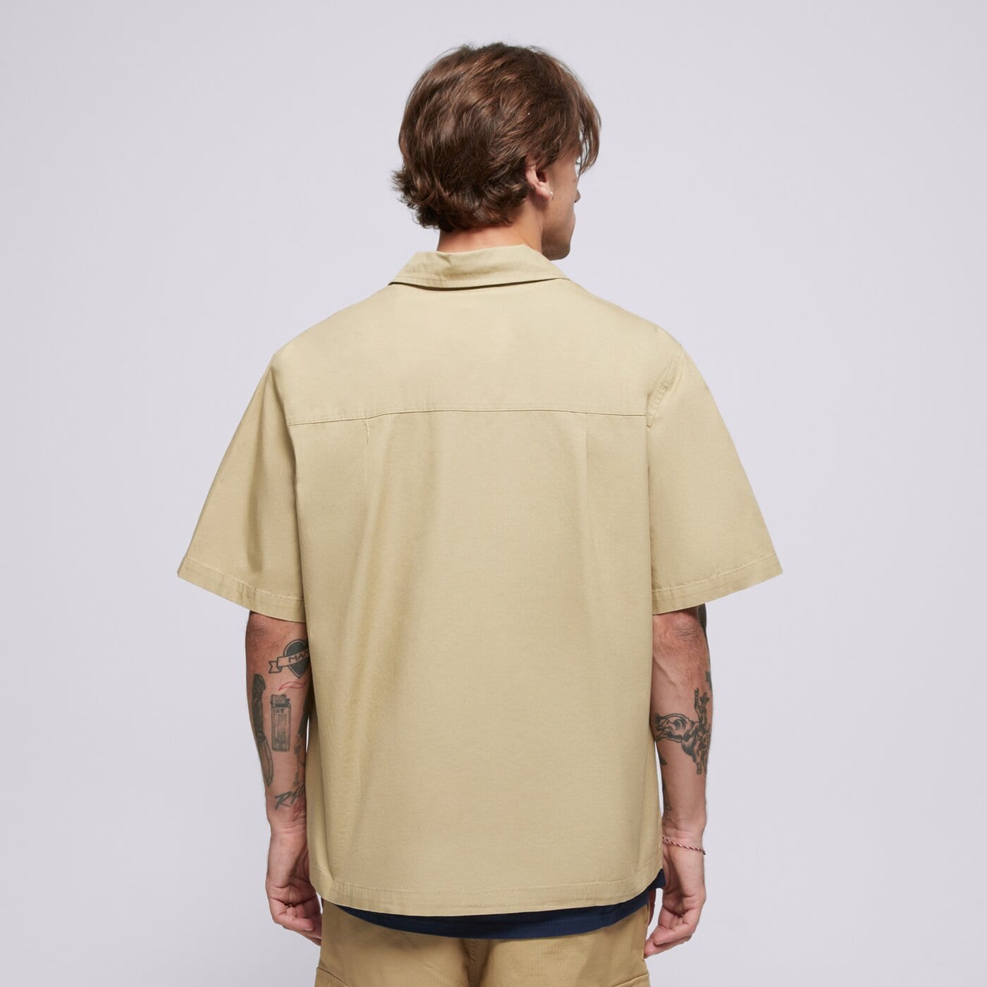 NIKE РИЗА M NK CLUB SS BTN SHIRT WSH hj2029-297 цвят бежов