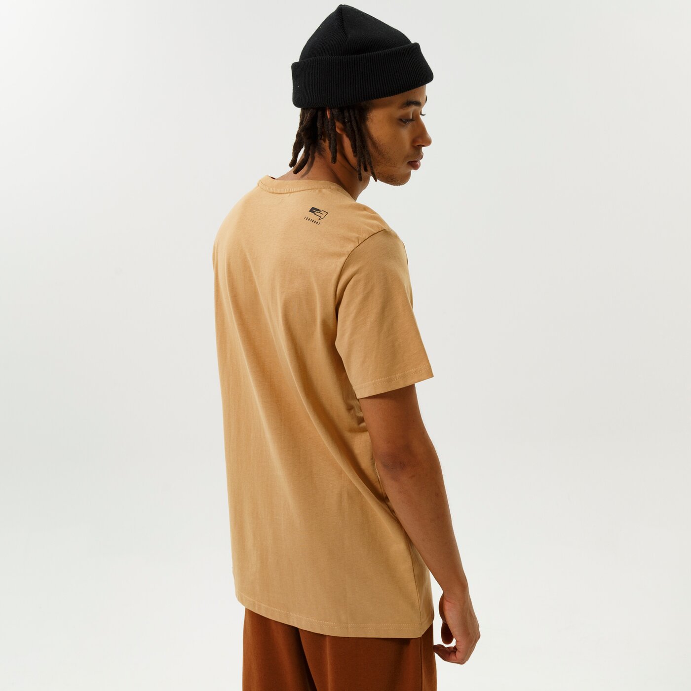 Мъжка тениска CONFRONT ТЕНИСКА BOX LOFO TEE BEIGE cf321tsm76001 цвят бежов