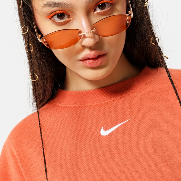 Дамски суичър NIKE СУИТЧЪР W NSW ESSNTL CLCTN FLC OS CRW dj7665-827 цвят оранжев
