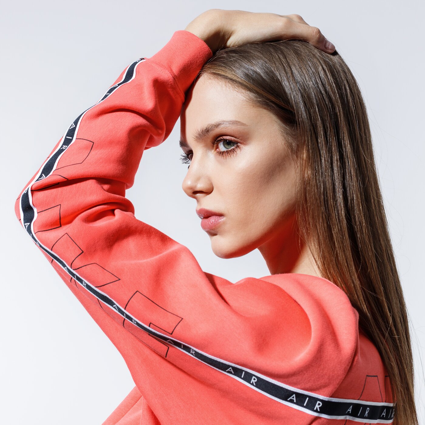 Дамски суичър NIKE СУИТЧЪР AIR cj3115-814 цвят коралов