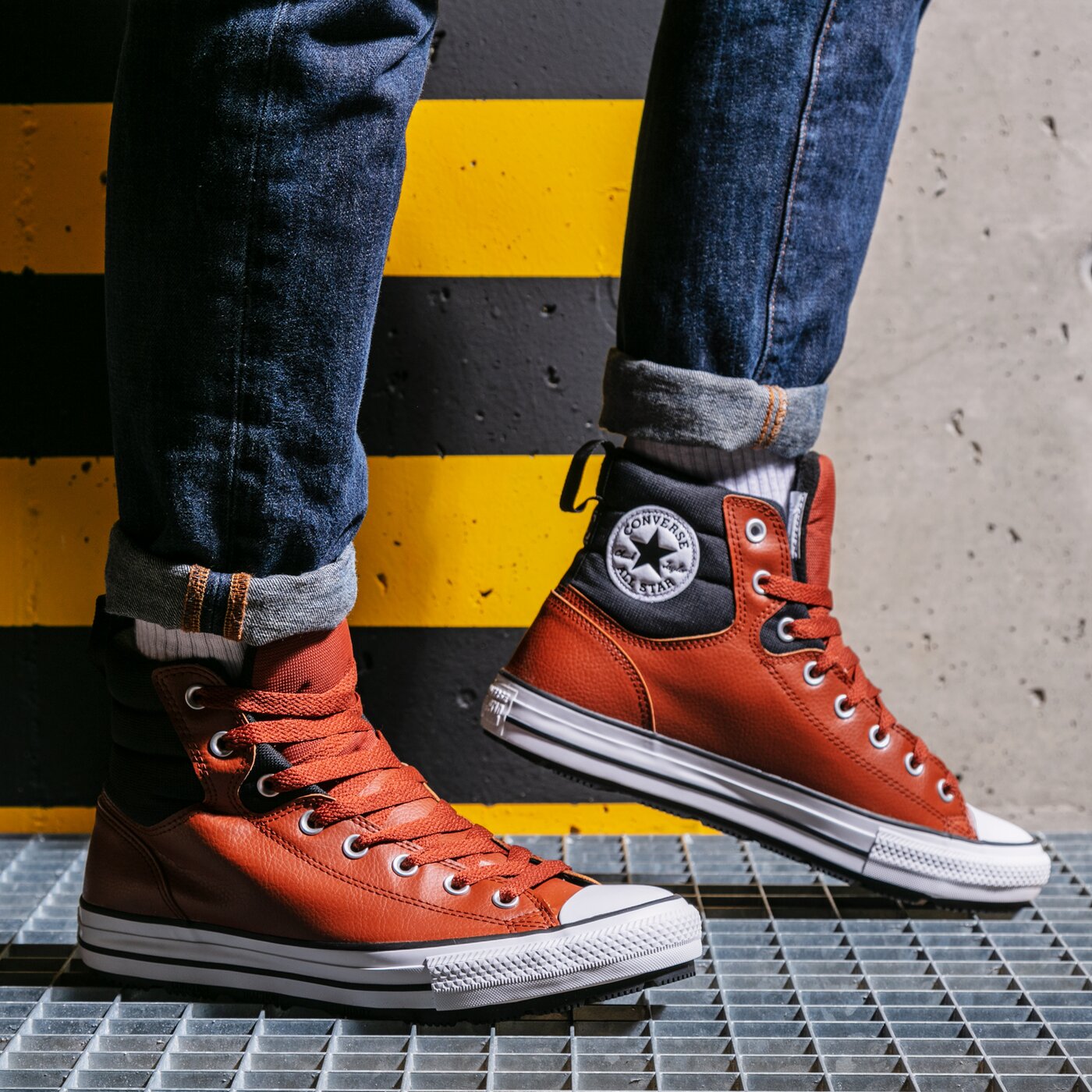 Мъжки маратонки CONVERSE CHUCK TAYLOR ALL STAR BERKSHIRE BOOT 171449c цвят кафяв