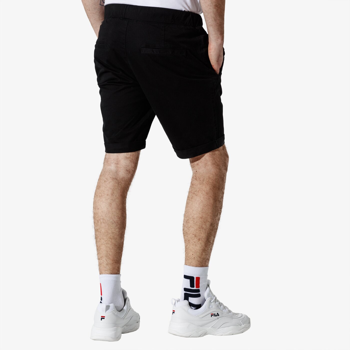 Мъжки къси панталони CONFRONT ШОРТИ CNF BASIC SHORTS cf19szm32005 цвят черен