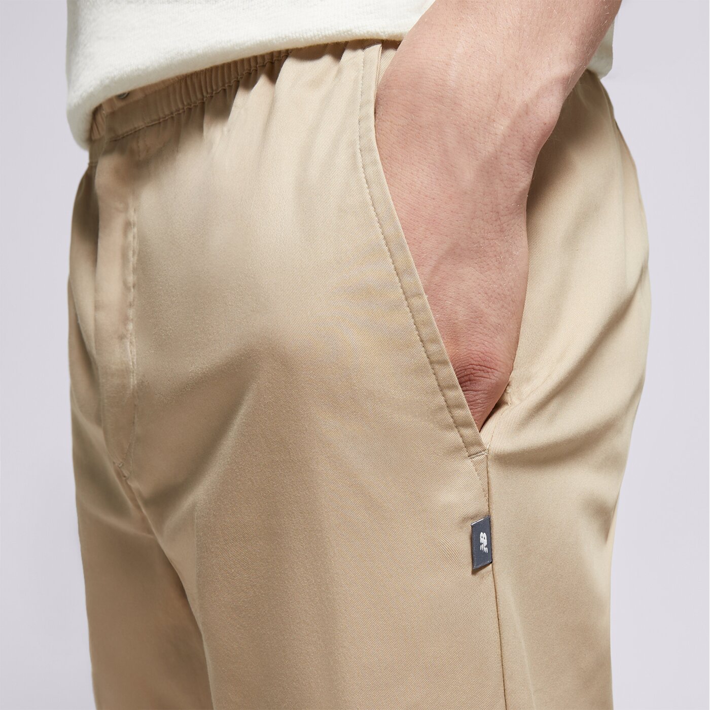 Мъжки панталони NEW BALANCE ПАНТАЛОНИ ICON TWILL TAPERED mp41575sot цвят бежов