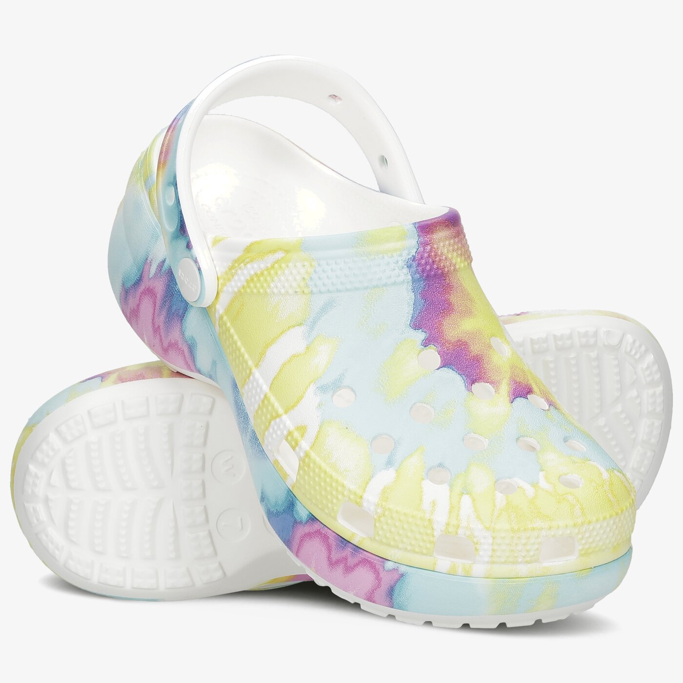 Дамски чехли и сандали CROCS CLASSIC PLATFORM TIE DYE W 207151-94s цвят многоцветен