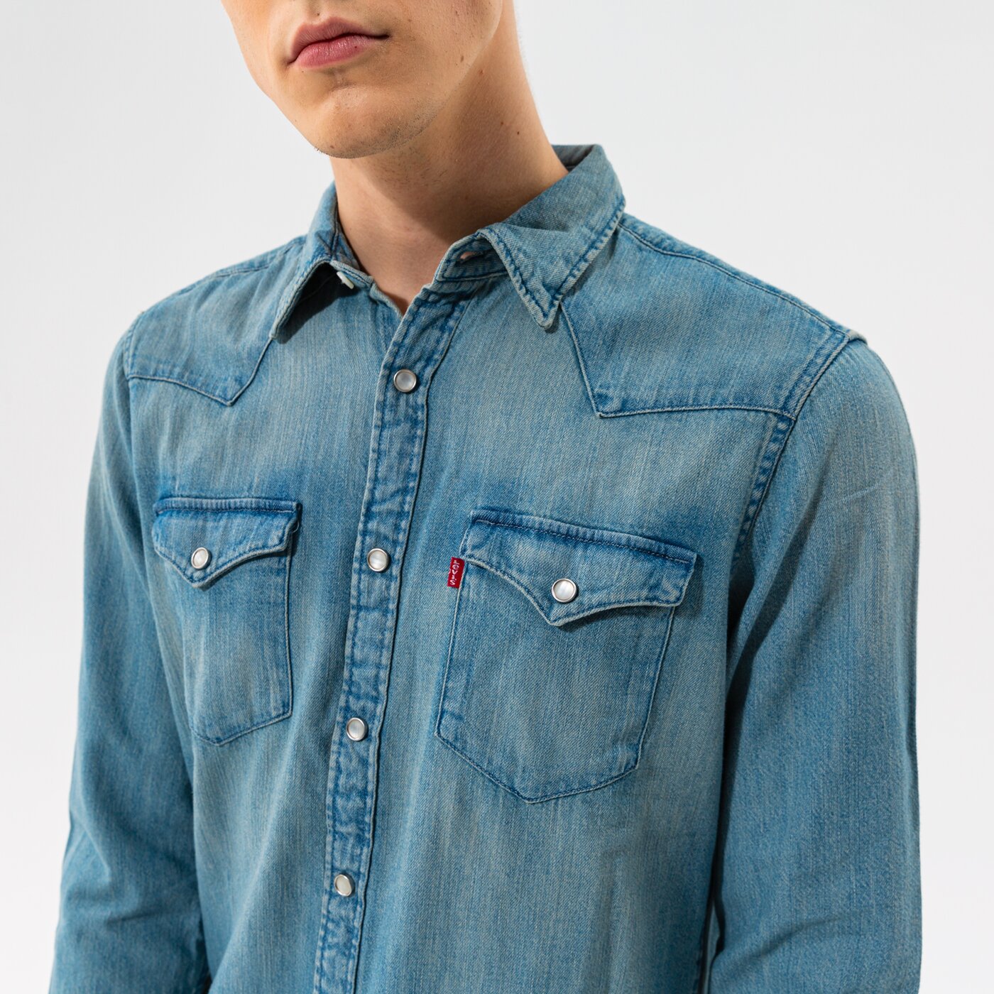LEVI'S РИЗА BARSTOW WESTERN STANDARD 857440001 цвят син