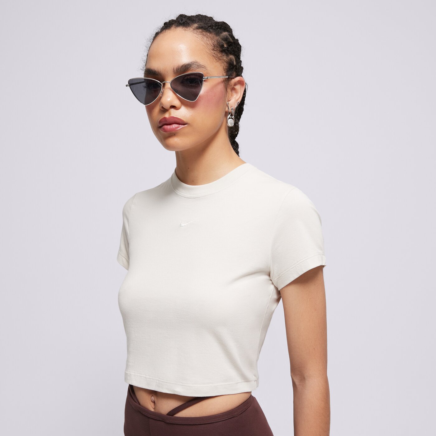 Дамска тениска NIKE ТЕНИСКА W NSW NK CHLL KNT CRP hf9538-105 цвят бежов