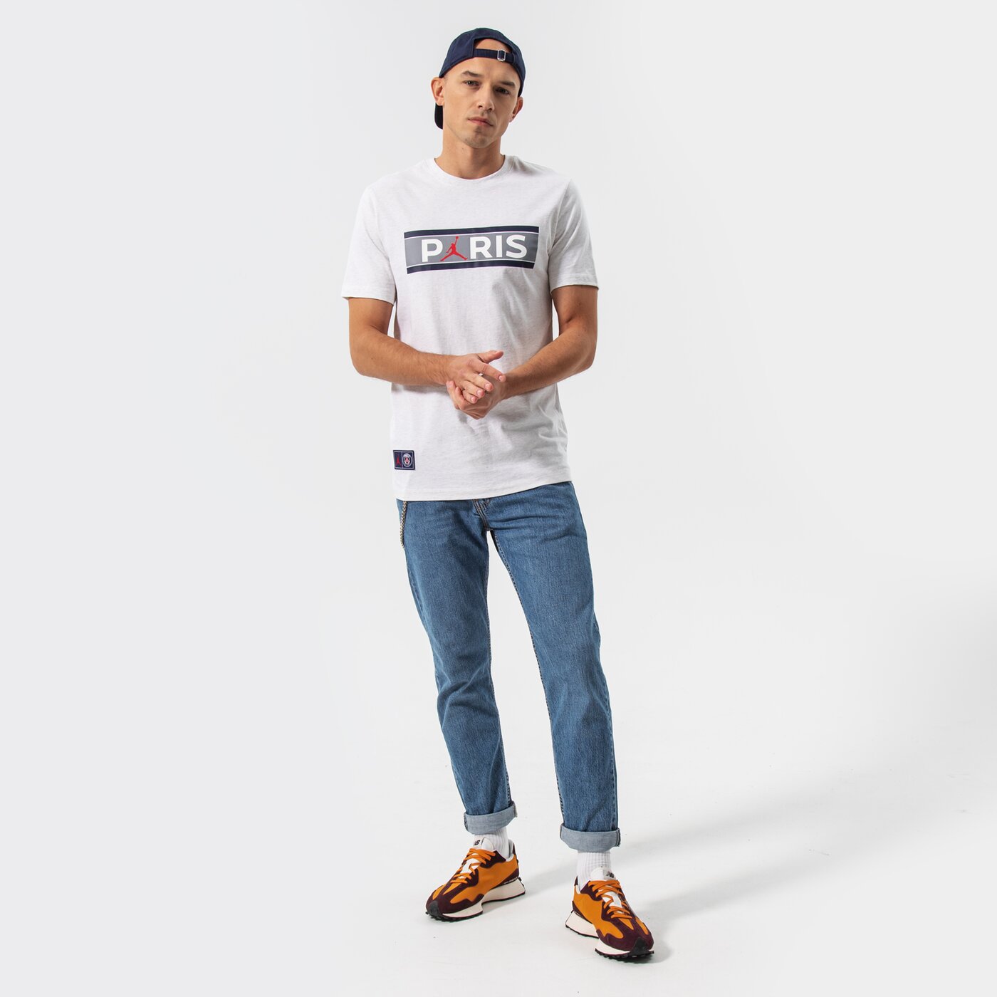 Мъжка тениска JORDAN ТЕНИСКА PARIS SAINT-GERMAIN WORDMARK db6510-051 цвят бял