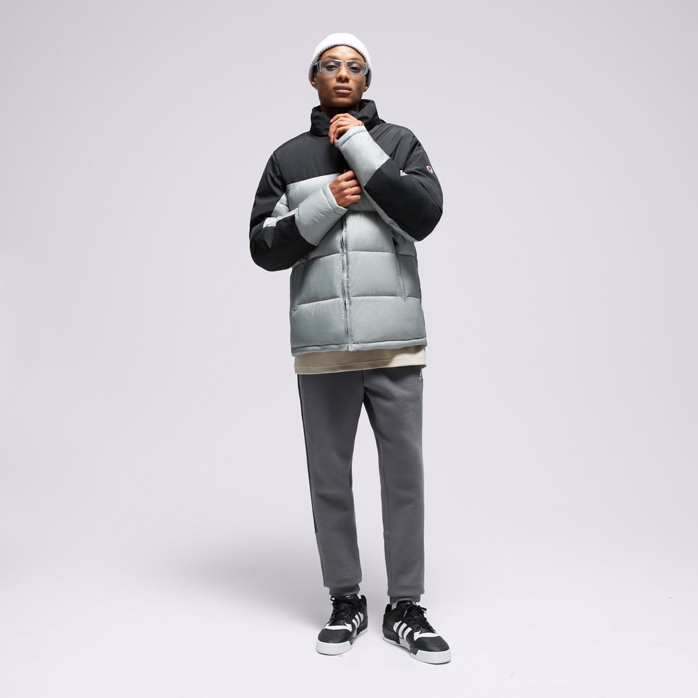 Мъжко зимно яке CHAMPION ЯКЕ ПУХЕН JACKET 219191es051 цвят сив